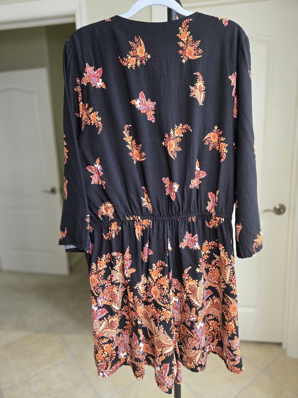City Chic Black/Gold/Orange Romper - Picture 5 of 10